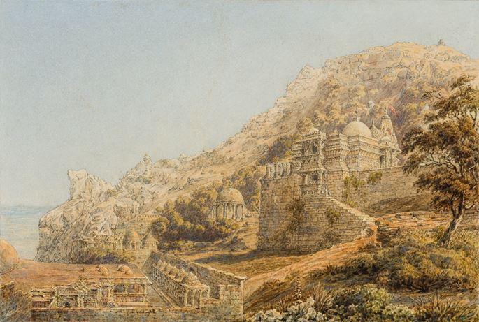 William Simpson - Watercolour of a View of Chittorgarh Fort | MasterArt